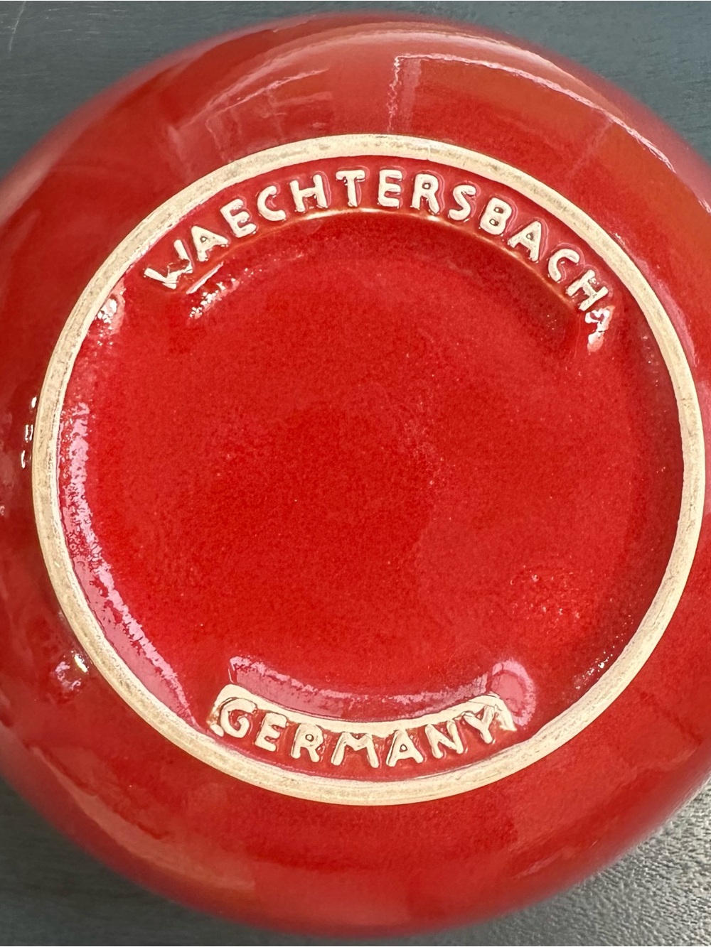 Vintage Cherry Red Waechtersbach Bowl